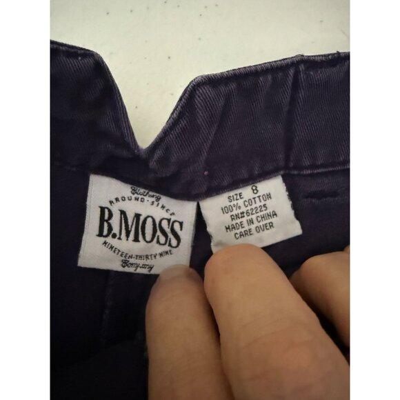 B. Moss Shorts Womens Size 8 Purple Mom Walking Coin Pockets - Picture 4 of 5